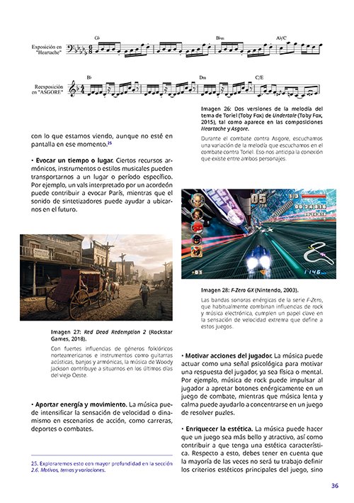 Página de muestra publicada por Gonzalo Varela para Composición musical para videojuegos