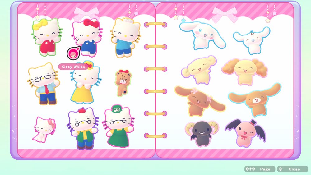 Imagen oficial del mundo de Hello Kitty Party Land con personajes de Sanrio