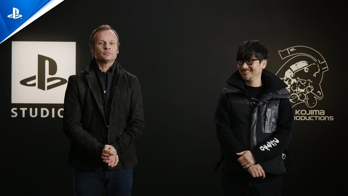 Hermen Hulst y Hideo Kojima durante el anuncio original de PHYSINT en 2024